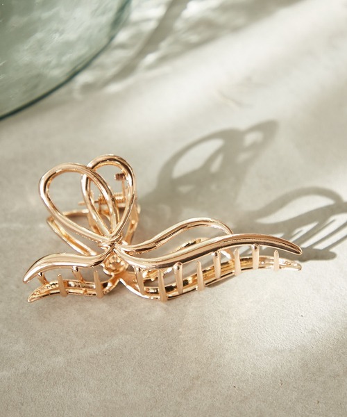 VIS（ビス）の「メタルリボンバンス（バレッタ/ヘアクリップ・レディース・ゴールド/シルバー・FREE）」の4枚目の写真