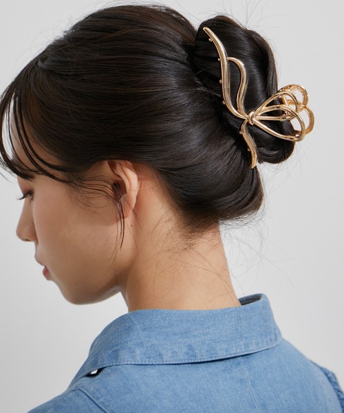 VIS（ビス）の「メタルリボンバンス（バレッタ/ヘアクリップ・レディース・ゴールド/シルバー・FREE）」の5枚目の写真