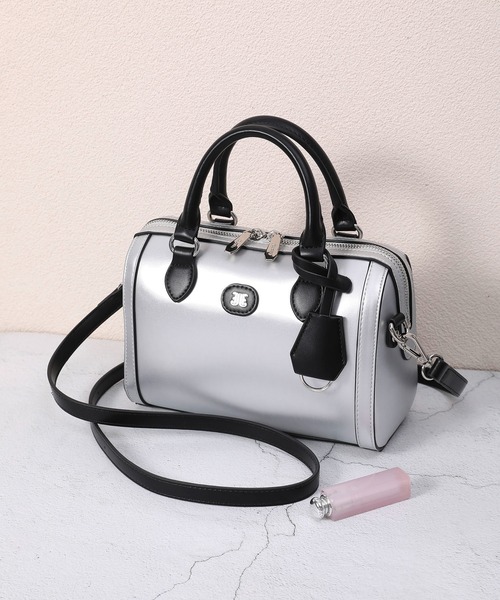 jouetie（ジュエティ）の「【jouetie/ジュエティ】キーハウス付き スムースミディアムボストンバッグ（ボストンバッグ・レディース・ダークグリーン/シルバー/オフホワイト/ブラック・FREE）」の12枚目の写真