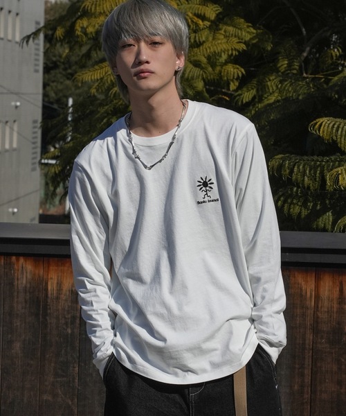 BANKS(バンクス)の「DESIGN TEE/BANKS(バンクス)長袖バックプリントロンT(Tシャツ/カットソー・メンズ・ブラック/オフホワイト/ナチュラル・MEDIUM/LARGE/X-LARGE)」の7枚目の写真