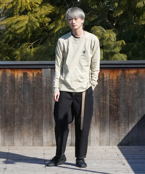BANKS(バンクス)の「DESIGN TEE/BANKS(バンクス)長袖バックプリントロンT(Tシャツ/カットソー・メンズ・ブラック/オフホワイト/ナチュラル・MEDIUM/LARGE/X-LARGE)」の14枚目の写真