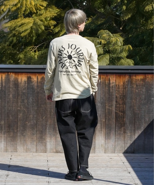BANKS(バンクス)の「DESIGN TEE/BANKS(バンクス)長袖バックプリントロンT(Tシャツ/カットソー・メンズ・ブラック/オフホワイト/ナチュラル・MEDIUM/LARGE/X-LARGE)」の15枚目の写真