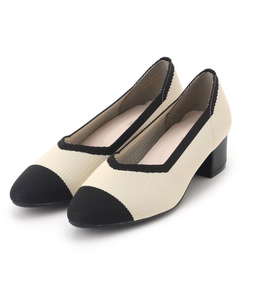 SHOO・LA・RUE（シューラルー）の「◆ニットヒールパンプス（パンプス・レディース・ブラック/ブラウン系1/ブラック系・35/45）」の2枚目の写真