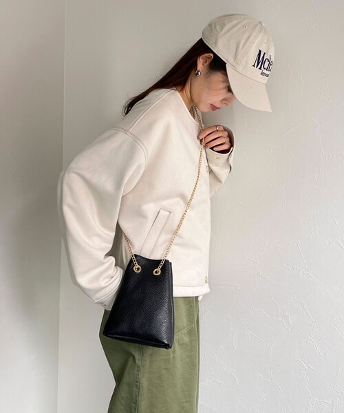 VICE VERSA（バイスバース）の「【VICE VERSA/バイス ベルサ】チェーンレザー巾着バッグ（ショルダーバッグ・レディース・ブラック/シルバー/ゴールド・FREE）」の12枚目の写真