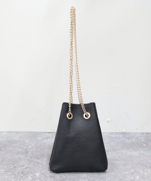 VICE VERSA（バイスバース）の「【VICE VERSA/バイス ベルサ】チェーンレザー巾着バッグ（ショルダーバッグ・レディース・ブラック/シルバー/ゴールド・FREE）」の21枚目の写真