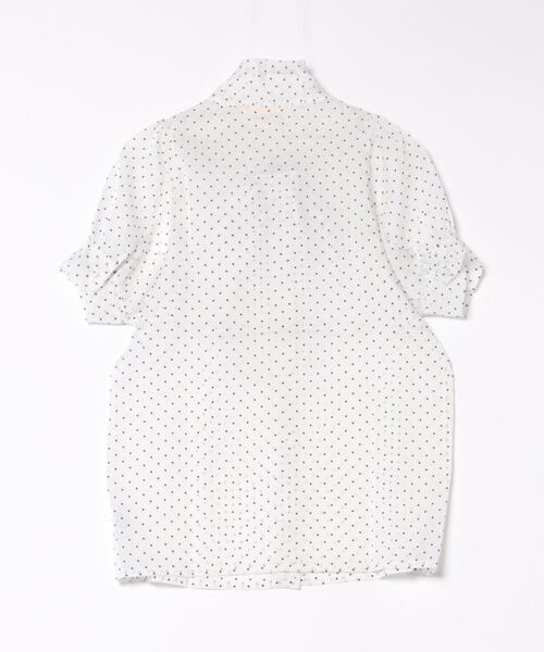 frunco(フランコ)の「半袖ドットシフォンボウタイブラウス(シャツ/ブラウス・レディース・ホワイト/ブラック・FREE)」の3枚目の写真