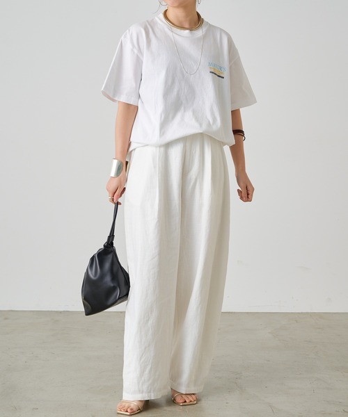 Omekashi（オメカシ）の「リネンカーブパンツ（その他パンツ・レディース・オフホワイト/ブラック/ベージュ・36/38）」の8枚目の写真