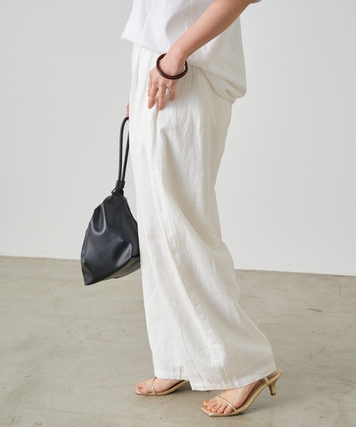 Omekashi（オメカシ）の「リネンカーブパンツ（その他パンツ・レディース・オフホワイト/ブラック/ベージュ・36/38）」の6枚目の写真