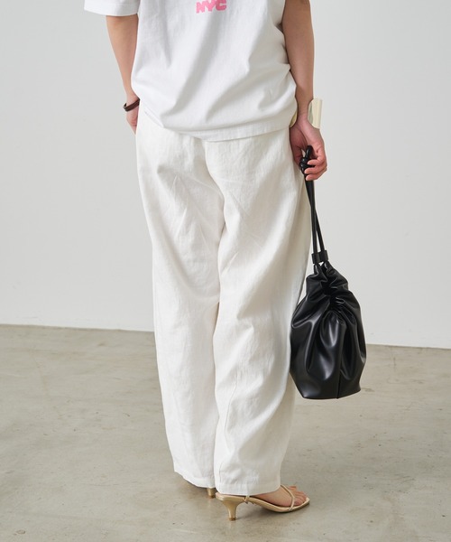 Omekashi（オメカシ）の「リネンカーブパンツ（その他パンツ・レディース・オフホワイト/ブラック/ベージュ・36/38）」の7枚目の写真