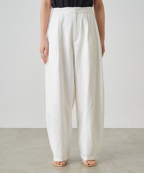 Omekashi（オメカシ）の「リネンカーブパンツ（その他パンツ・レディース・オフホワイト/ブラック/ベージュ・36/38）」の13枚目の写真