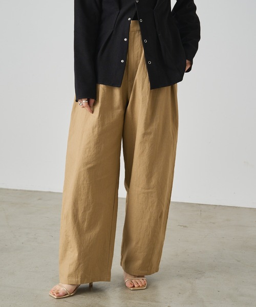 Omekashi（オメカシ）の「リネンカーブパンツ（その他パンツ・レディース・オフホワイト/ブラック/ベージュ・36/38）」の21枚目の写真