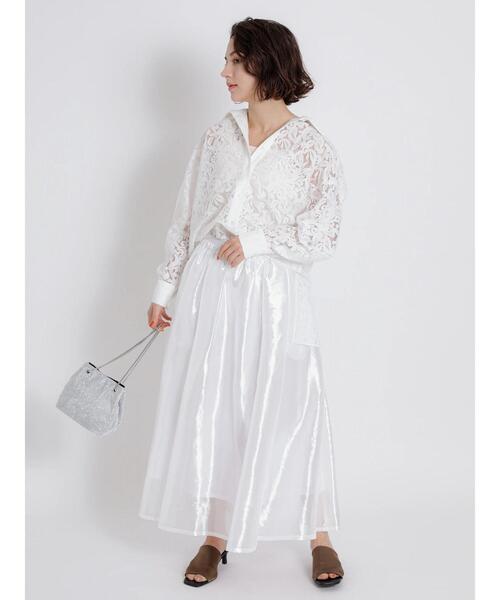Te chichi CLASSIC　マニッシュレースシャツ　ホワイト Te chichi CLASSIC（テチチクラシック）の「マニッシュレース