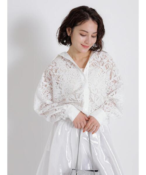 Te chichi CLASSIC（テチチクラシック）の「マニッシュレースシャツ（シャツ/ブラウス・レディース・ブラック/オフホワイト・F）」の9枚目の写真