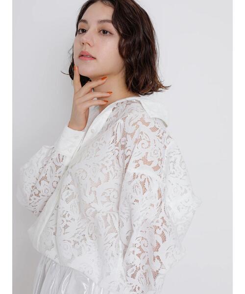 Te chichi CLASSIC（テチチクラシック）の「マニッシュレースシャツ（シャツ/ブラウス・レディース・ブラック/オフホワイト・F）」の11枚目の写真