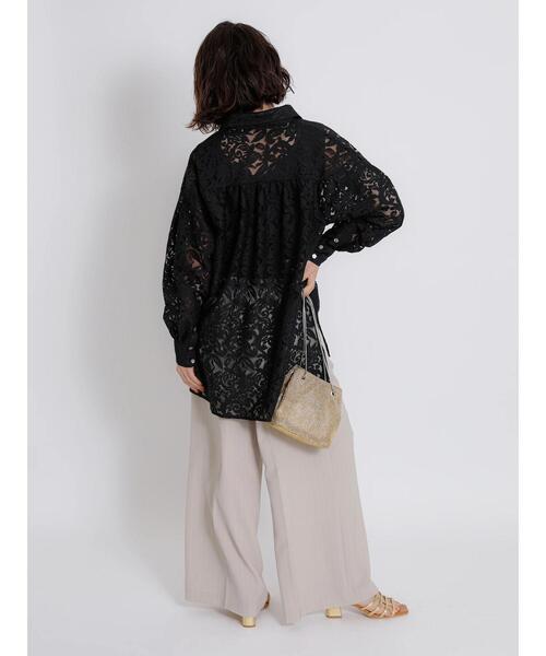 Te chichi CLASSIC（テチチクラシック）の「マニッシュレースシャツ（シャツ/ブラウス・レディース・ブラック/オフホワイト・F）」の19枚目の写真