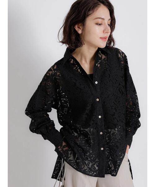 Te chichi CLASSIC（テチチクラシック）の「マニッシュレースシャツ（シャツ/ブラウス・レディース・ブラック/オフホワイト・F）」の20枚目の写真