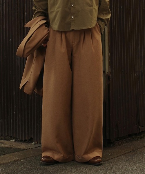 フォルテフォルテ　ワイドパンツ West Side Modern 2tuck Wide Straight Pants/ウエストサイドモダン