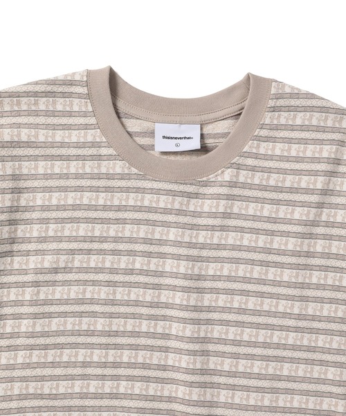 thisisneverthat（ディスイズネバーザット）の「Pattern Striped Tee（Tシャツ/カットソー・メンズ・ベージュ系その他/ネイビー・L/M/S/XL）」の3枚目の写真