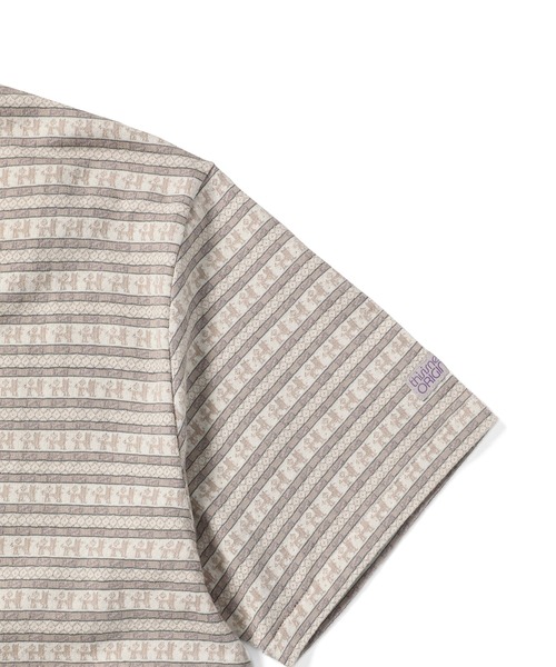 thisisneverthat（ディスイズネバーザット）の「Pattern Striped Tee（Tシャツ/カットソー・メンズ・ベージュ系その他/ネイビー・L/M/S/XL）」の4枚目の写真