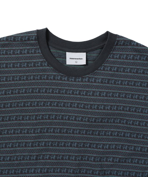 thisisneverthat（ディスイズネバーザット）の「Pattern Striped Tee（Tシャツ/カットソー・メンズ・ベージュ系その他/ネイビー・L/M/S/XL）」の7枚目の写真