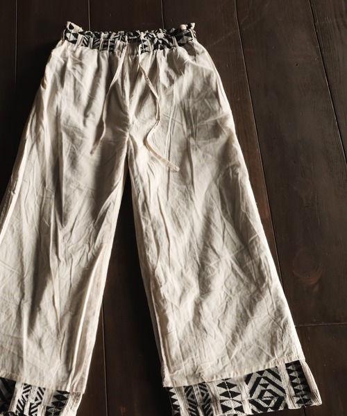 antiqua（アンティカ）の「エスニックワイドパンツ（その他パンツ・レディース・ブラック/ナチュラル・P/R）」の11枚目の写真