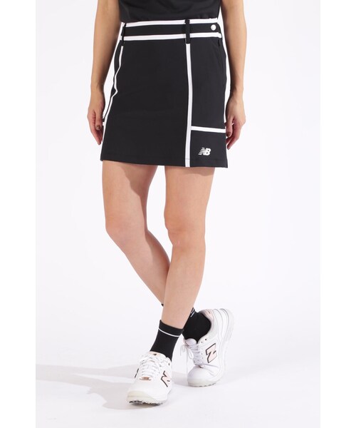 New Balance Golf(ニューバランスゴルフ)の「【new balance golf】4WAYストレッチ ソフトシェル バックプリーツ スカート (WOMENS WORLD)(スカート・レディース・ブラック/ピンク系その他2/ホワイト・MEDIUM/LARGE/SMALL)」の2枚目の写真