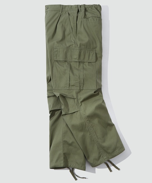 SIDEWAY STANCE（サイドウェイスタンス）の「【SIDEWAY STANCE】ワイド カーゴパンツ（カーゴパンツ・メンズ・カーキ/ブラック/ベージュ/ホワイト・SMALL/MEDIUM/LARGE）」の4枚目の写真
