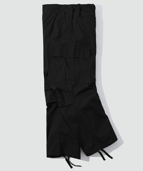 SIDEWAY STANCE（サイドウェイスタンス）の「【SIDEWAY STANCE】ワイド カーゴパンツ（カーゴパンツ・メンズ・カーキ/ブラック/ベージュ/ホワイト・SMALL/MEDIUM/LARGE）」の2枚目の写真