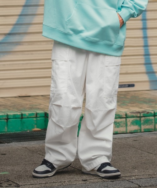 SIDEWAY STANCE（サイドウェイスタンス）の「【SIDEWAY STANCE】ワイド カーゴパンツ（カーゴパンツ・メンズ・カーキ/ブラック/ベージュ/ホワイト・SMALL/MEDIUM/LARGE）」の16枚目の写真