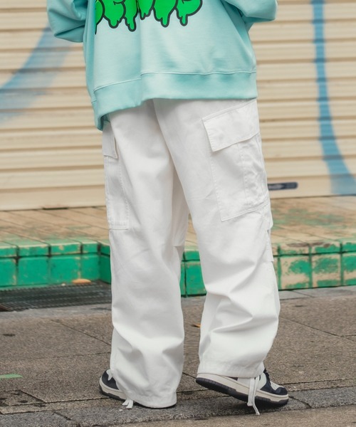 SIDEWAY STANCE（サイドウェイスタンス）の「【SIDEWAY STANCE】ワイド カーゴパンツ（カーゴパンツ・メンズ・カーキ/ブラック/ベージュ/ホワイト・SMALL/MEDIUM/LARGE）」の17枚目の写真