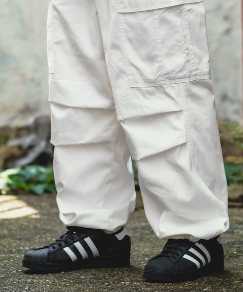 SIDEWAY STANCE（サイドウェイスタンス）の「【SIDEWAY STANCE】ワイド カーゴパンツ（カーゴパンツ・メンズ・カーキ/ブラック/ベージュ/ホワイト・SMALL/MEDIUM/LARGE）」の18枚目の写真