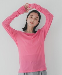 6(ROKU)＞コットン ボーダー ロングスリーブTシャツ 24AW（Tシャツ