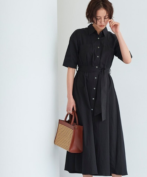RASW（ラス）の「[RASW]ベルテッドシャツワンピース（シャツワンピース・レディース・モカ/ブラック・L/M）」の19枚目の写真