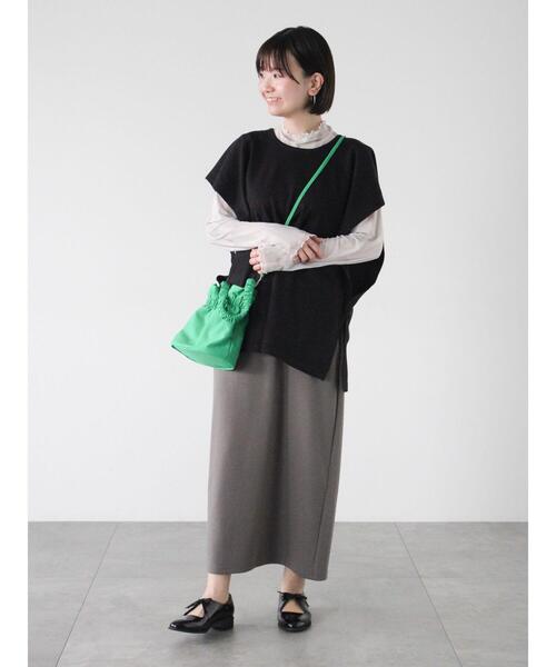 Lugnoncure（ルノンキュール）の「マルチウェイベスト（ニット/セーター・レディース・グレー/オフホワイト/ブラック・F）」の7枚目の写真