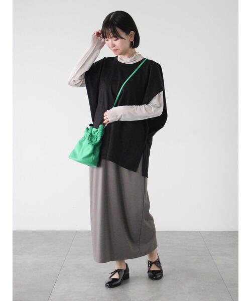 Lugnoncure（ルノンキュール）の「マルチウェイベスト（ニット/セーター・レディース・グレー/オフホワイト/ブラック・F）」の8枚目の写真