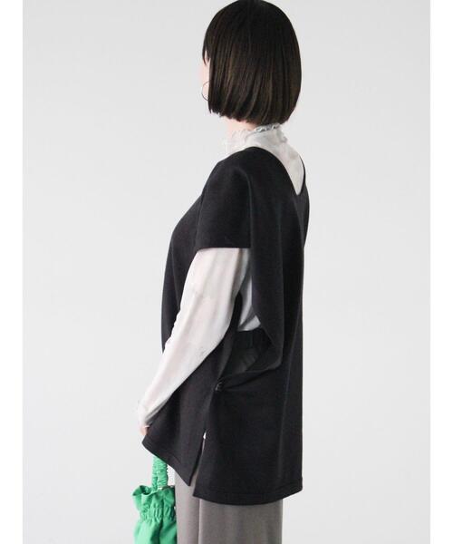 Lugnoncure（ルノンキュール）の「マルチウェイベスト（ニット/セーター・レディース・グレー/オフホワイト/ブラック・F）」の10枚目の写真