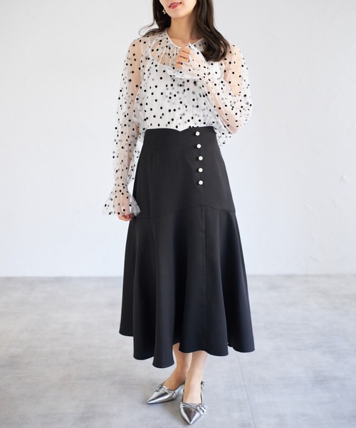 ブラウス シャツ 「ZOZO限定」ハートドットシアーブラウス レディース tocco closet ブラウス シャツ 「ZOZO限定」ハートドットシアー