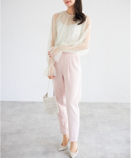 tocco closet(トッコ クローゼット)の「【ZOZO限定】ドットシアーブラウス(シャツ/ブラウス・レディース・ホワイト/ブラック×ホワイト/アイボリー/ブラック・M)」の18枚目の写真