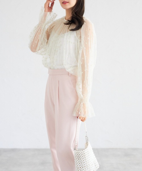 tocco closet(トッコ クローゼット)の「【ZOZO限定】ドットシアーブラウス(シャツ/ブラウス・レディース・ホワイト/ブラック×ホワイト/アイボリー/ブラック・M)」の21枚目の写真
