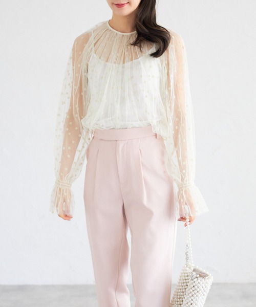 tocco closet(トッコ クローゼット)の「【ZOZO限定】ドットシアーブラウス(シャツ/ブラウス・レディース・ホワイト/ブラック×ホワイト/アイボリー/ブラック・M)」の22枚目の写真