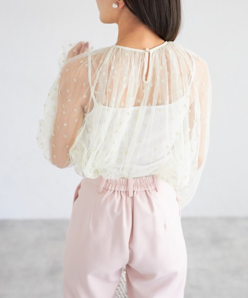 tocco closet(トッコ クローゼット)の「【ZOZO限定】ドットシアーブラウス(シャツ/ブラウス・レディース・ホワイト/ブラック×ホワイト/アイボリー/ブラック・M)」の17枚目の写真