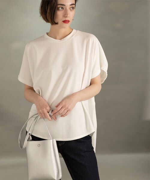 OPAQUE.CLIP(オペークドットクリップ)の「◆UV イージードルマントップス【洗濯機洗い可】(Tシャツ/カットソー・レディース・ブルー系その他/ホワイト/ブラック/チャコールグレー・36/38/40/42)」の5枚目の写真