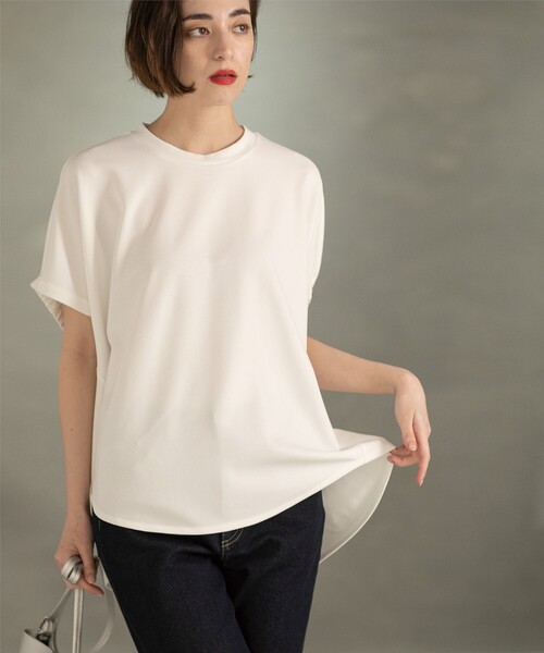 OPAQUE.CLIP(オペークドットクリップ)の「◆UV イージードルマントップス【洗濯機洗い可】(Tシャツ/カットソー・レディース・ブルー系その他/ホワイト/ブラック/チャコールグレー・36/38/40/42)」の7枚目の写真