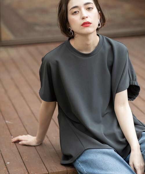 OPAQUE.CLIP(オペークドットクリップ)の「◆UV イージードルマントップス【洗濯機洗い可】(Tシャツ/カットソー・レディース・ブルー系その他/ホワイト/ブラック/チャコールグレー・36/38/40/42)」の13枚目の写真