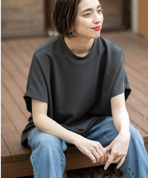 OPAQUE.CLIP(オペークドットクリップ)の「◆UV イージードルマントップス【洗濯機洗い可】(Tシャツ/カットソー・レディース・ブルー系その他/ホワイト/ブラック/チャコールグレー・36/38/40/42)」の15枚目の写真