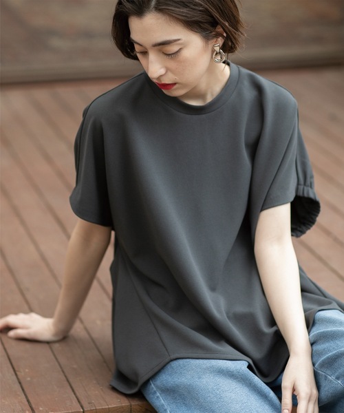 OPAQUE.CLIP(オペークドットクリップ)の「◆UV イージードルマントップス【洗濯機洗い可】(Tシャツ/カットソー・レディース・ブルー系その他/ホワイト/ブラック/チャコールグレー・36/38/40/42)」の3枚目の写真