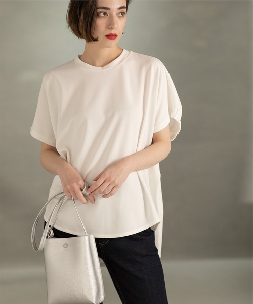 OPAQUE.CLIP(オペークドットクリップ)の「◆UV イージードルマントップス【洗濯機洗い可】(Tシャツ/カットソー・レディース・ブルー系その他/ホワイト/ブラック/チャコールグレー・36/38/40/42)」の5枚目の写真