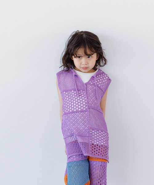 LOWRYS FARM(ローリーズファーム)の「スカシパッチワークベスト 114858(ベスト・キッズ・ブラック系その他/ブラック/パープル・110cm/130cm/150cm)」の3枚目の写真
