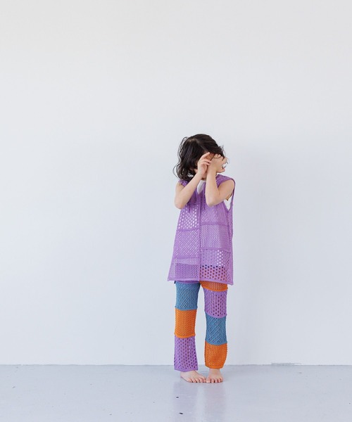 LOWRYS FARM(ローリーズファーム)の「スカシパッチワークベスト 114858(ベスト・キッズ・ブラック系その他/ブラック/パープル・110cm/130cm/150cm)」の5枚目の写真