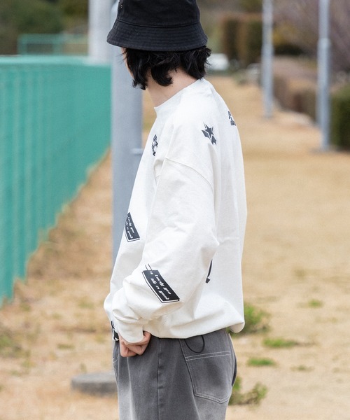 KUZIRA ロンT セール】ドローコード付きランダムロゴロンT（Tシャツ